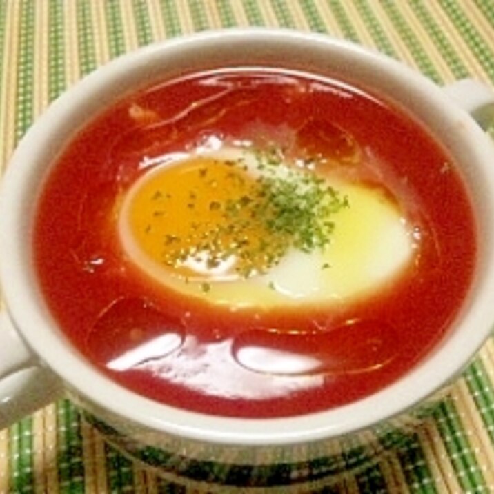 朝食、夜食に♪ とろ～りたまご inトマトスープ♪